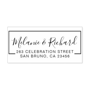 Creëer Uw Eigen Douanenamen & Terugkeeradres Hout Rubberstempel