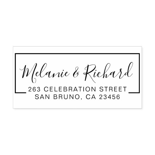 Creëer Uw Eigen Douanenamen & Terugkeeradres Hout Rubberstempel (Afrduk)