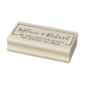 Creëer Uw Eigen Douanenamen & Terugkeeradres Hout Rubberstempel (Stempel)