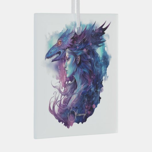 Creëer Uw eigen drakengodin Glas Ornament (Voorkant Rechts)