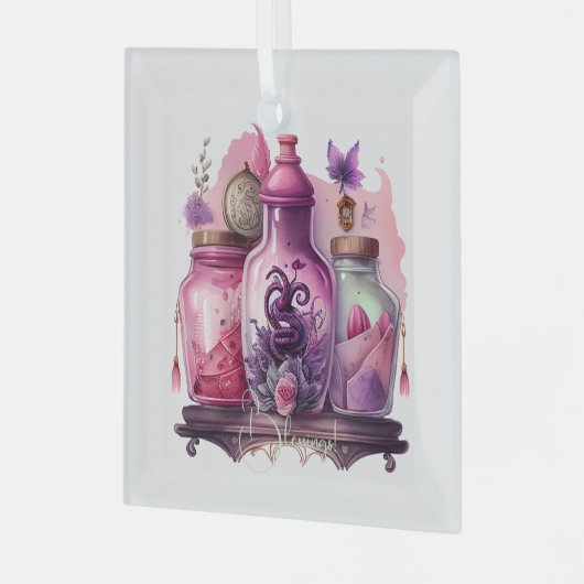 Creëer Uw eigen drankflessen Glas Ornament (Voorkant links)