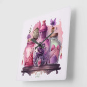 Creëer Uw eigen drankflessen Vierkante Klok (Hoek)