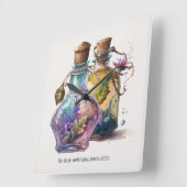 Creëer Uw eigen drankflessen Vierkante Klok (Hoek)