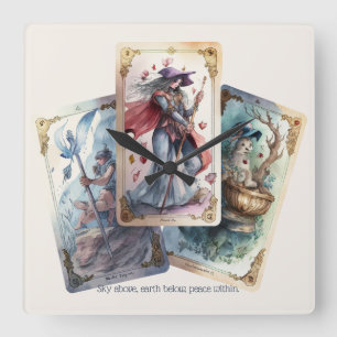 Creëer uw eigen drie Tarot Kaarten Vierkante Klok