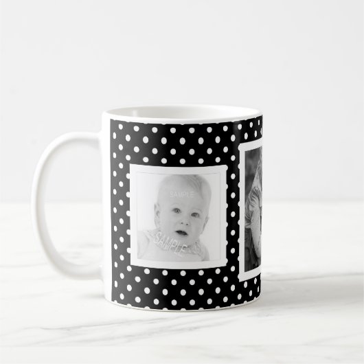 Creëer uw eigen drie vierkantsfoto's koffiemok (Links)