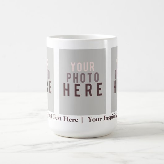 Creëer Uw eigen driedubbele Afbeelding fotosjabloo Koffiemok (Center)