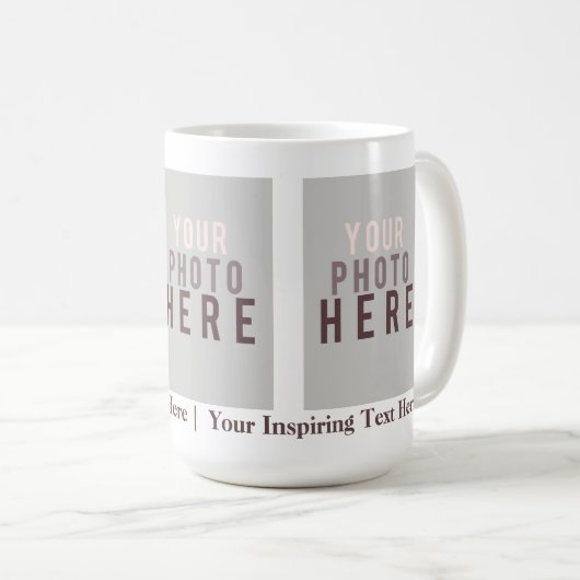 Creëer Uw eigen driedubbele Afbeelding fotosjabloo Koffiemok (Voorkant rechts)