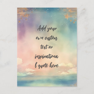 Creëer Uw eigen dromerige oceaan Motivatie citaat Briefkaart