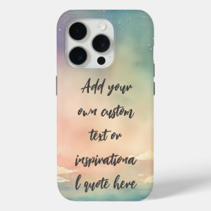 Creëer Uw eigen dromerige oceaan Motivatie citaat iPhone 15 Pro Case