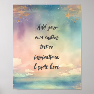 Creëer Uw eigen dromerige oceaan Motivatie citaat Poster