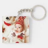 Creëer Uw eigen dubbelzijdige foto's uploaden foto Sleutelhanger (Achterkant)