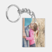 Creëer Uw eigen dubbelzijdige foto's uploaden foto Sleutelhanger (Voorkant Links)
