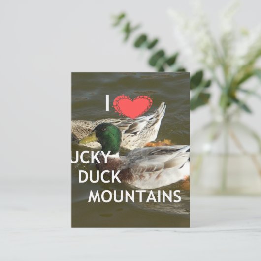 Creëer Uw eigen Ducky-eenden bergen. Briefkaart (Staand voorkant)