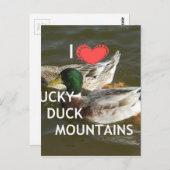 Creëer Uw eigen Ducky-eenden bergen. Briefkaart (Voorkant / Achterkant)