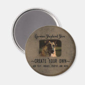 Creëer Uw eigen Duitse Herder Fotomagneet Magneet (Voorkant / Achterkant)
