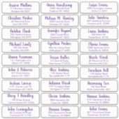 Creëer Uw eigen e-legant huwelijksbezoekersadres Sticker (Voorkant)