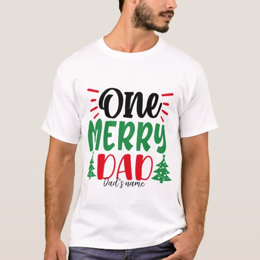 Creëer Uw eigen Een Vrolijk Papa Kerstmis T-shirt (Voorkant)