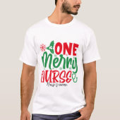 Creëer Uw eigen Een Vrolijk Verpleegster Kerstmis T-shirt (Voorkant)