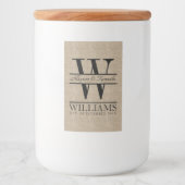 Creëer Uw Eigen Eenvoudig Jubileum Logo Monogram Voedselcontainer Etiket (Voorkant)