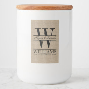 Creëer Uw Eigen Eenvoudig Jubileum Logo Monogram Voedselcontainer Etiket