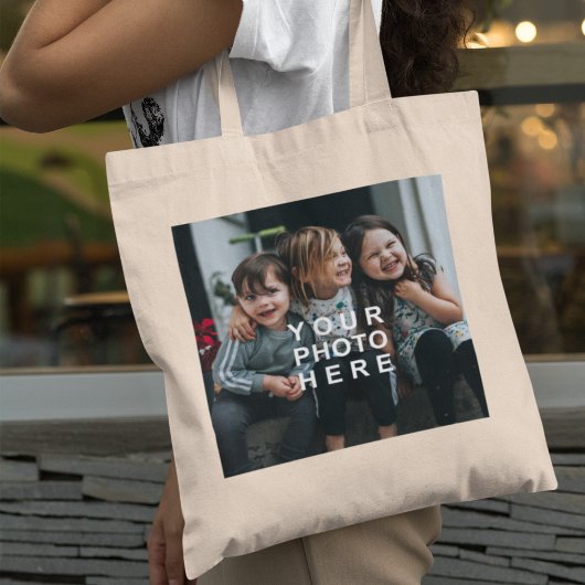 Creëer Uw eigen eenvoudige 2-foto Tote Bag
