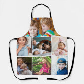 Creëer uw eigen eenvoudige 7-familie fotocollage schort (Voorkant)