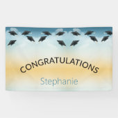 Creëer Uw eigen eenvoudige Afstuderen gefeliciteer Spandoek (Horizontaal)