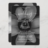 Creëer uw eigen eenvoudige B & W Retro Flower Kaart (Voorkant / Achterkant)