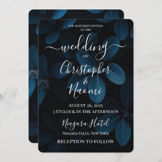 Creëer uw eigen eenvoudige Dark Leaves bruiloft Kaart