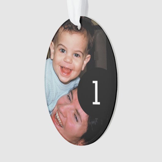 Creëer Uw eigen Eenvoudige Eenvoudige 2 afbeelding Ornament (voorkant)