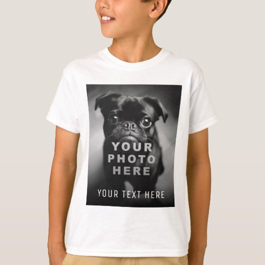 Creëer Uw eigen Eenvoudige foto- en aangepaste tek T-shirt (Voorkant)