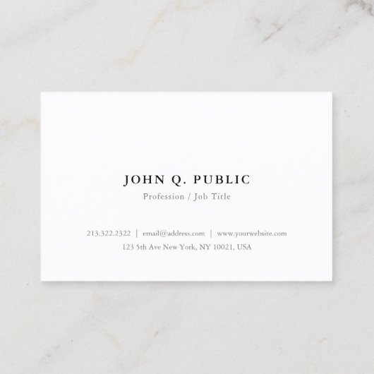 Creëer uw eigen eenvoudige, geavanceerde, eenvoudi visitekaartje (Achterkant)