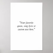 Creëer uw eigen eenvoudige moderne aangepaste offe poster (Voorkant)