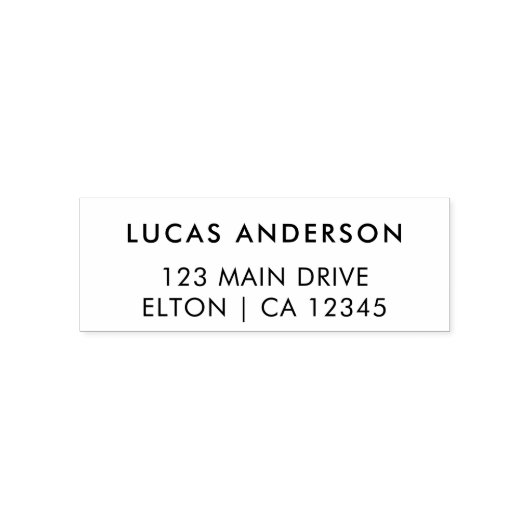 Creëer Uw eigen eenvoudige moderne retouradres Zelfinktende Stempel (Design)