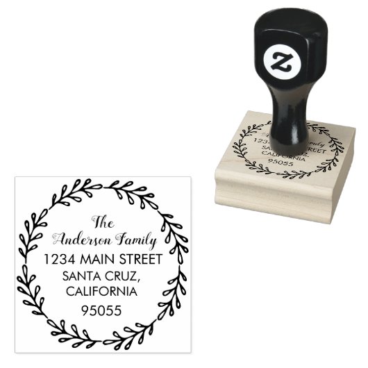 Creëer Uw eigen eenvoudige moderne ronde rubberen Rubberstempel (Gestempeld)