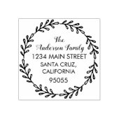 Creëer Uw eigen eenvoudige moderne ronde rubberen Rubberstempel (Afrduk)