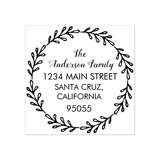 Creëer Uw eigen eenvoudige moderne ronde rubberen Rubberstempel (Afrduk)