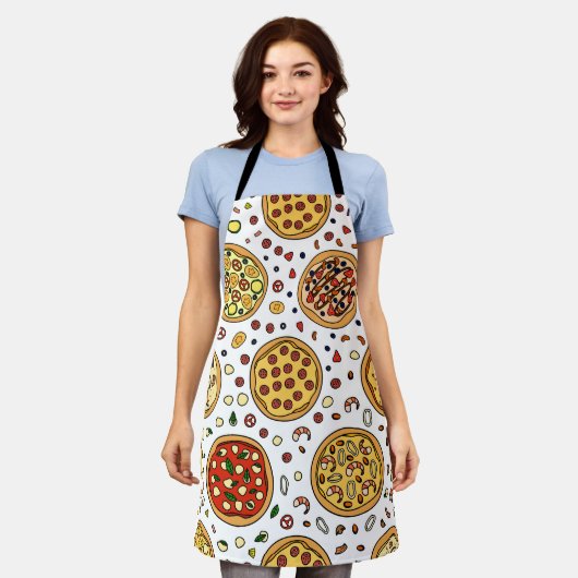 Creëer Uw eigen eenvoudige pizza print Schort (Gedragen)
