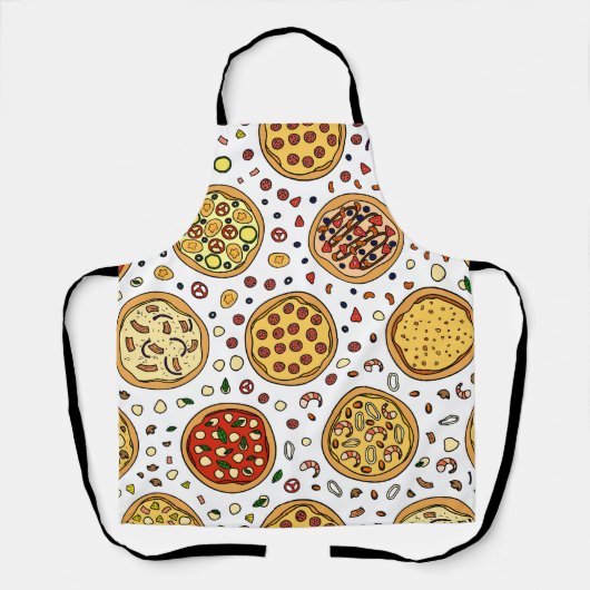 Creëer Uw eigen eenvoudige pizza print Schort (Voorkant)