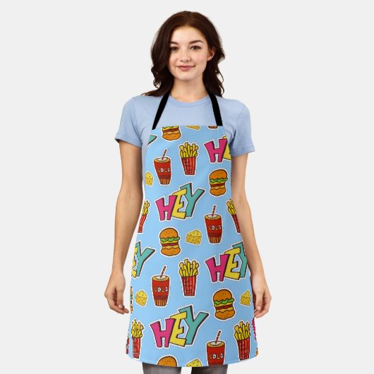 Creëer Uw eigen eenvoudige pizza print Schort (Gedragen)