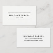 Creëer uw eigen eenvoudige platenminimalistisch wi visitekaartje (Voorkant / Achterkant)