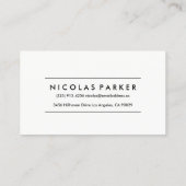 Creëer uw eigen eenvoudige platenminimalistisch wi visitekaartje (Achterkant)