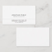 Creëer Uw eigen, eenvoudige witte vlakte Moderne e Visitekaartje (Voorkant / Achterkant)