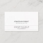 Creëer Uw eigen, eenvoudige witte vlakte Moderne e Visitekaartje (Voorkant)