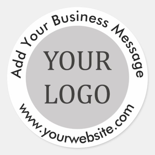 Creëer Uw eigen eenvoudige zakelijke Logo Ronde Sticker (Voorkant)