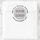 Creëer Uw eigen eenvoudige zakelijke Logo Ronde Sticker (Tas)