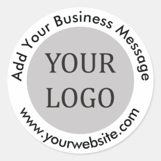 Creëer Uw eigen eenvoudige zakelijke Logo Ronde Sticker