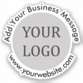 Creëer Uw eigen eenvoudige zakelijke Logo Sticker (Voorkant)