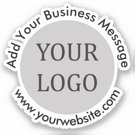 Creëer Uw eigen eenvoudige zakelijke Logo Sticker (Voorkant)