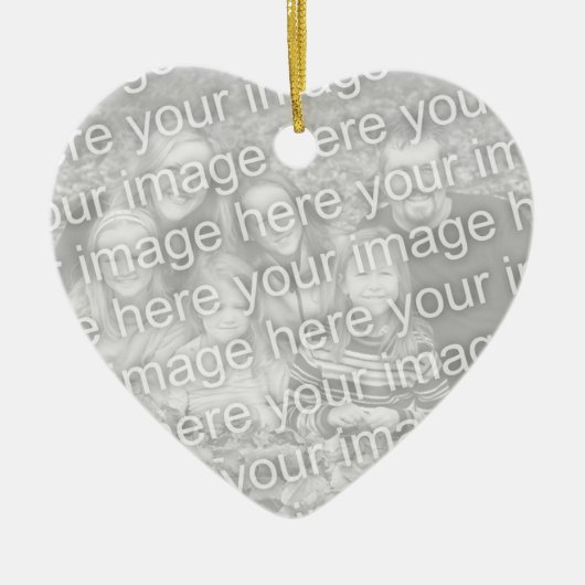 Creëer Uw eigen éénzijdige hartfoto Keepslag Keramisch Ornament (Voorkant)